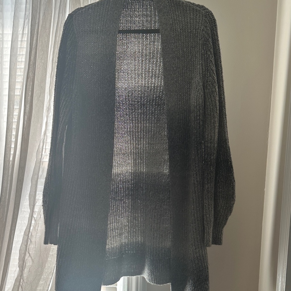 GAP Women's Charcoal Open-Front Cardigan